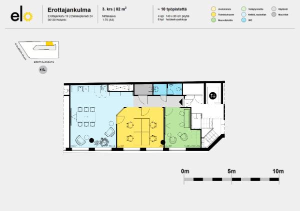 Erottajankatu 19, Helsinki, 82 m² toimisto